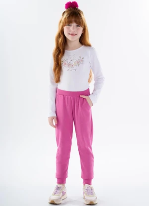 Pulla Bulla - Calca Moletom Basico Rosa - PULLA BULLA