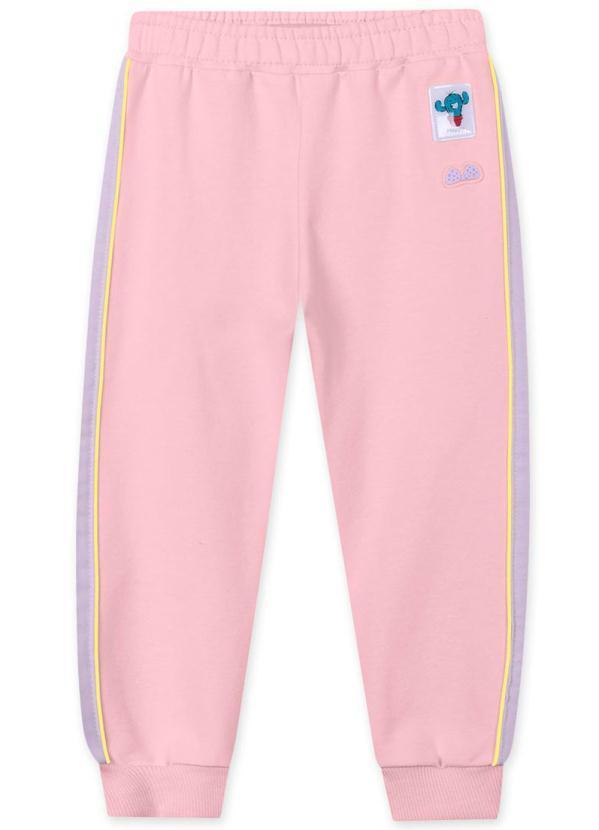 Lilica Ripilica - Calça Moletom Menina Antiviral Rosa