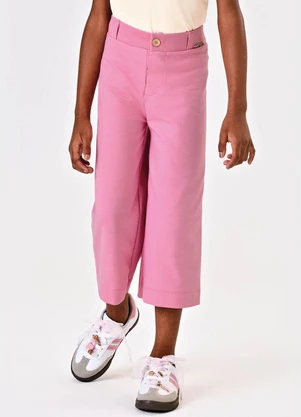 Calça Pantacourt Infantil Rosa Trick Nick