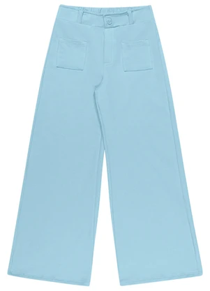 Outlet - Calça Pantalona Menina Azul - OUTLET