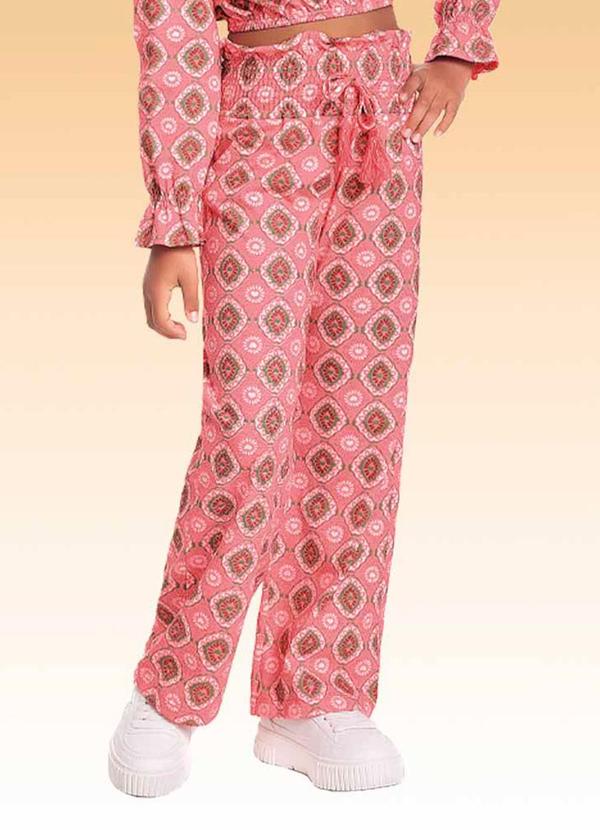 Fakini Kids - Calça Pantalona Rosa
