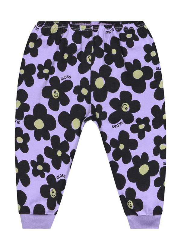 Guloseima - Calça para Bebê Menina em Cotton Roxo