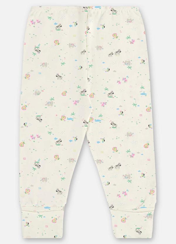 Up Baby - Calça para Bebê Menina em Suedine Bege 2