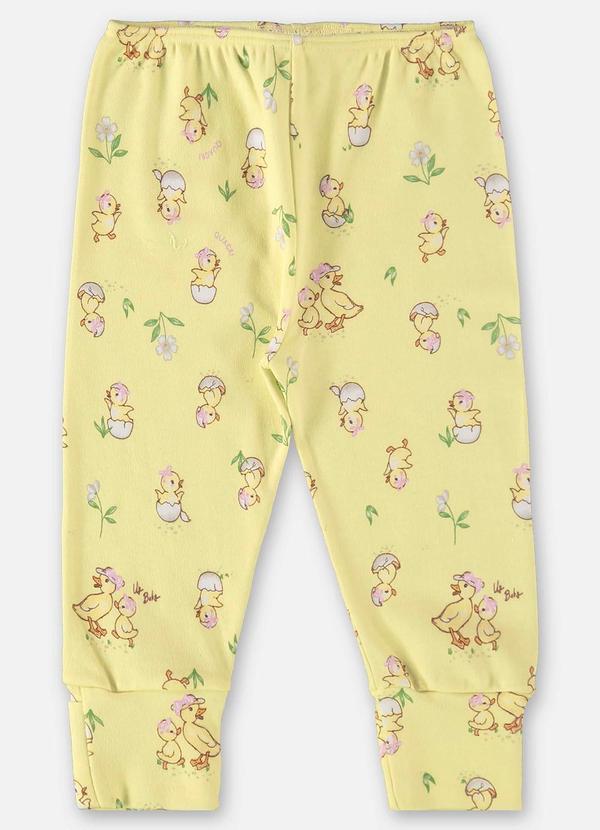 Up Baby - Calça para Bebê Menina em Suedine Bege 1