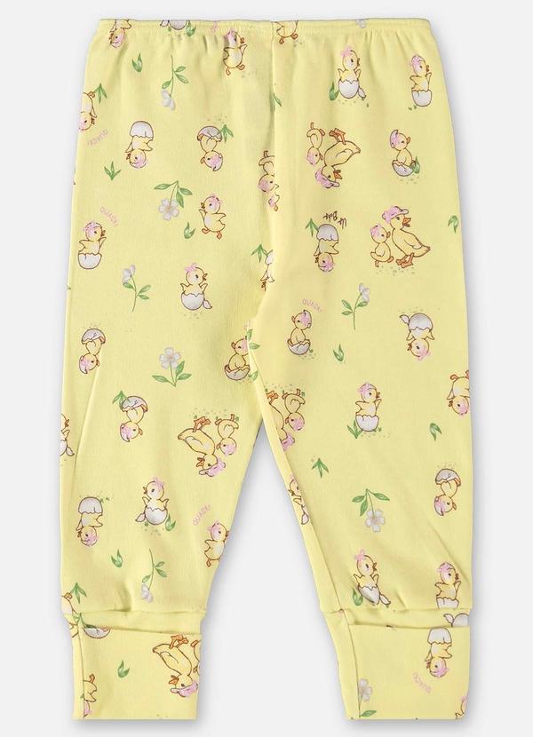 Up Baby - Calça para Bebê Menina em Suedine Bege 2