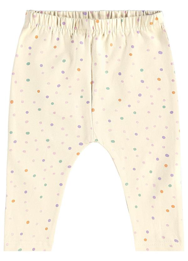 Malwee Kids - Calça Poá em Cotton Off White