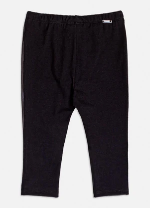 Momi - Calça Preta de Cirrê Preto - MOMI