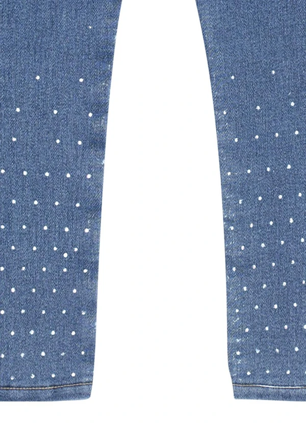 Pulla Bulla - Calça Primeiros Passos Menina Jeans Moletom Azul 4