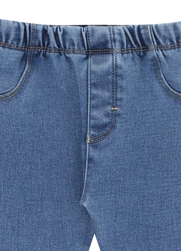 Pulla Bulla - Calça Primeiros Passos Menina Jeans Moletom Azul 5