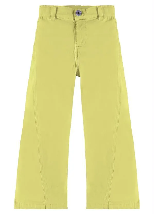 Up Baby - Calça Sarja Infantil Menina Amarelo