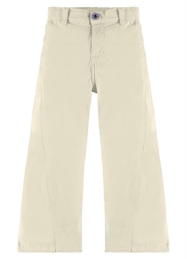 Up Baby - Calça Sarja Infantil Menina Bege