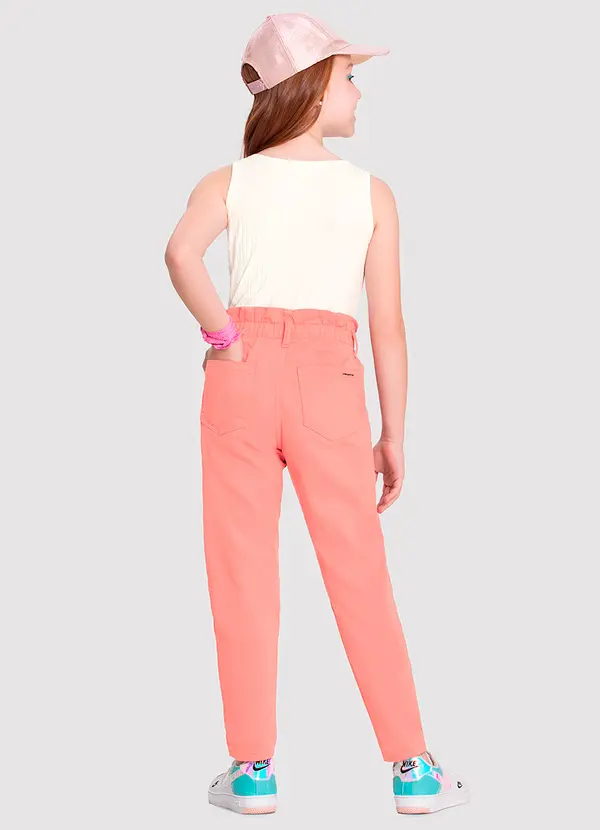 Alakazoo - Calça Sarja Infantil Menina Mommy Rosa 4