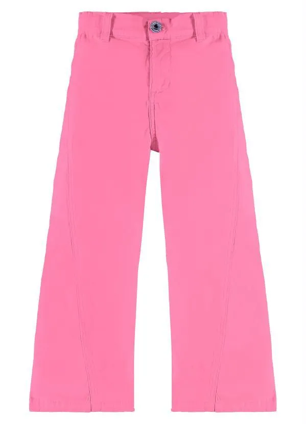 Up Baby - Calça Sarja Infantil Menina Rosa