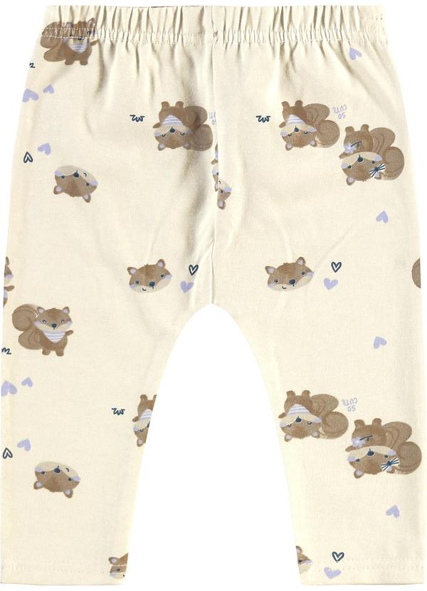 Malwee Kids - Calça Saruel Esquilos Menina Bege