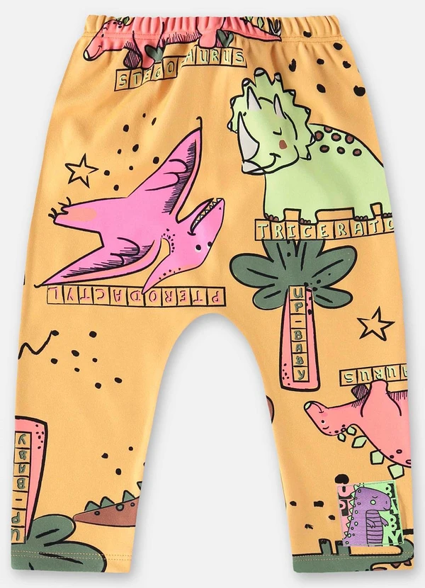 Up Baby - Calça Saruel para Bebê Menina Amarelo