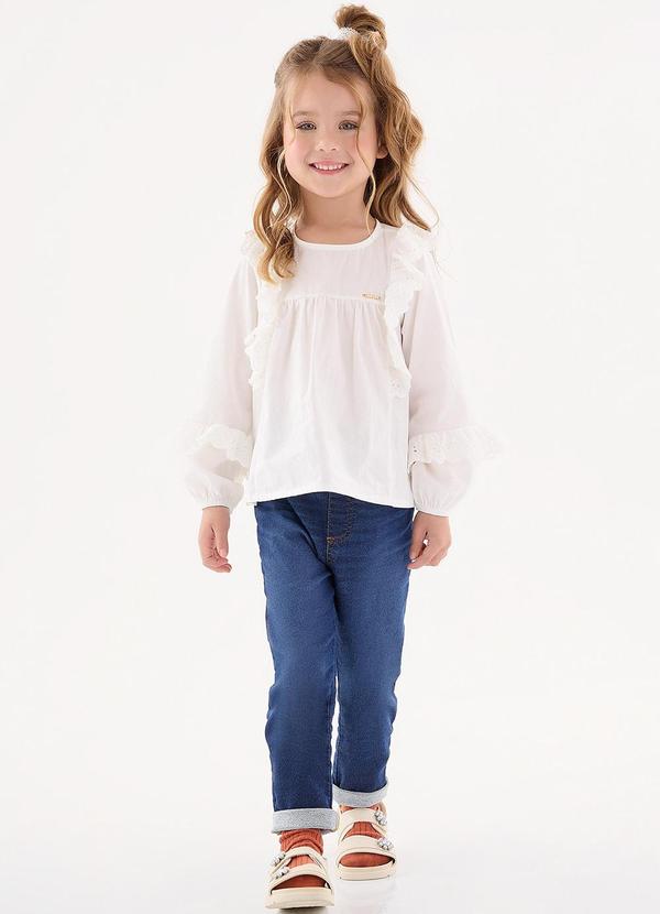 Up Baby - Calça Skinny Jeans Infantil Menina Azul 2