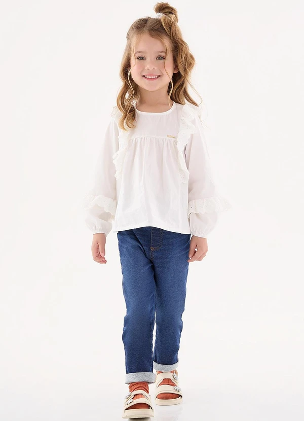 Up Baby - Calça Skinny Jeans Infantil Menina Azul 2