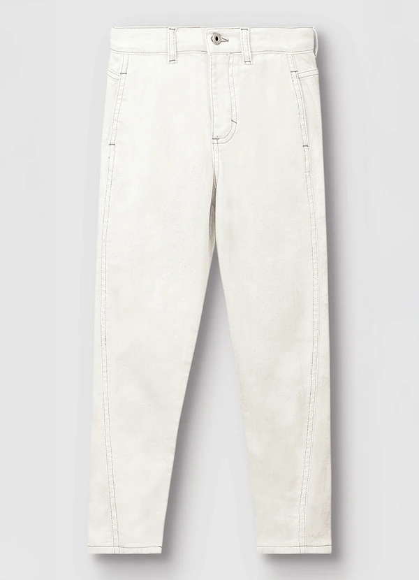 Carinhoso - Calça Slouchy Sarja Menina Off White 3