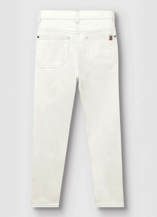 Carinhoso - Calça Slouchy Sarja Menina Off White 4