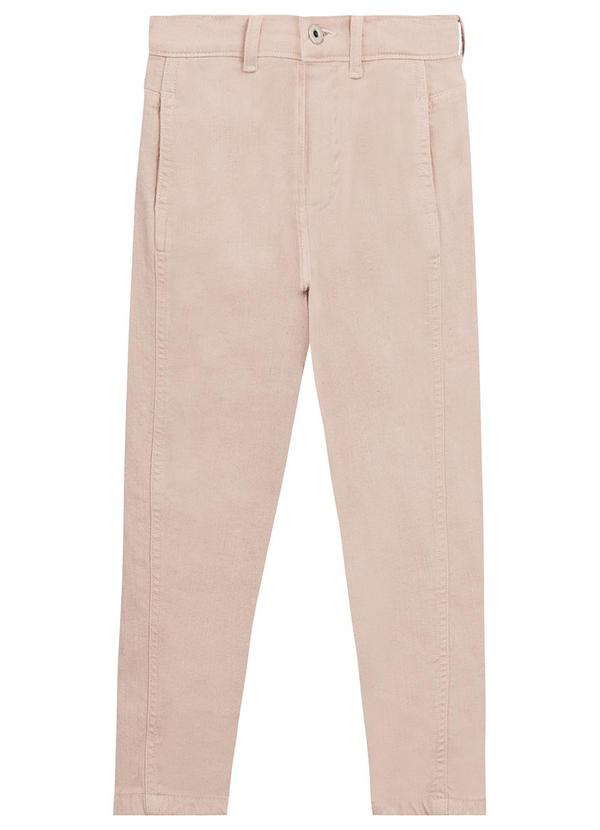 Carinhoso - Calça Slouchy Sarja Menina Rosa Pastel 1