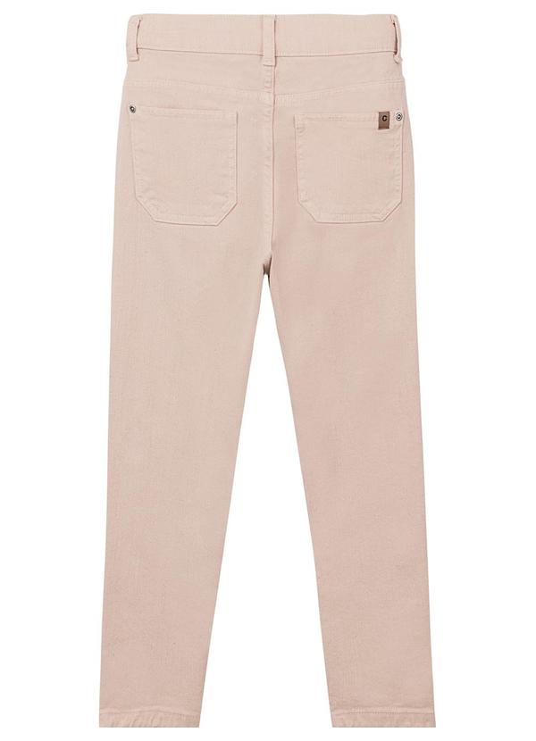 Carinhoso - Calça Slouchy Sarja Menina Rosa Pastel 2