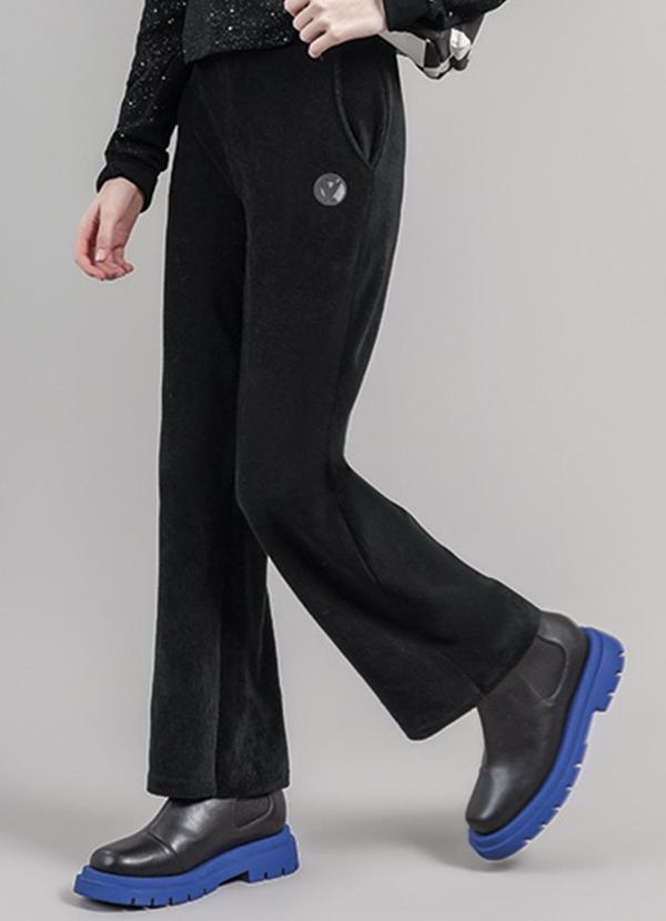 Young Class - Calça Teen Menina em Veludo Preto 1