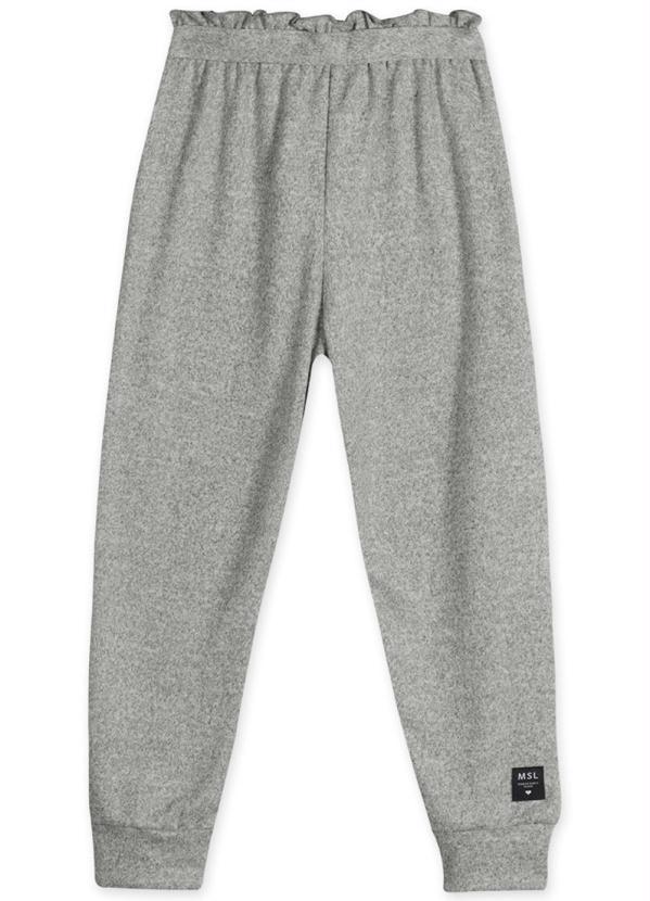 Marisol - Calça Tricô Menina Infantil Cinza