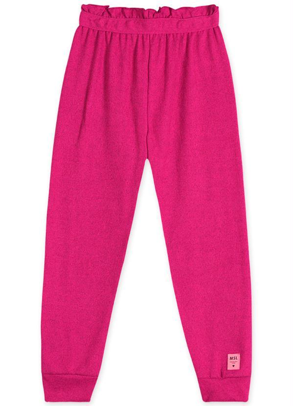 Marisol - Calça Tricô Menina Infantil Rosa