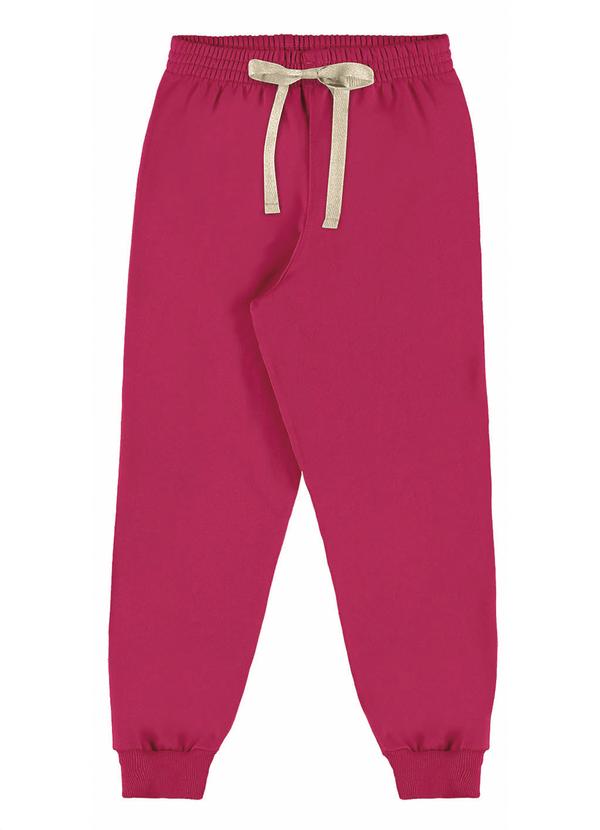 Marlan - Calça Unissex em Moletinho Rosa