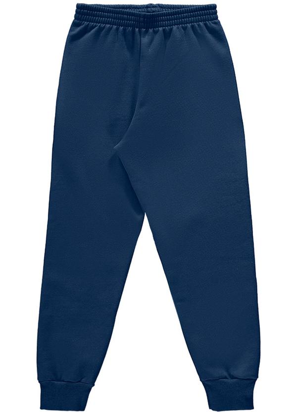 Marlan - Calça Unissex em Moletom Felpado Azul
