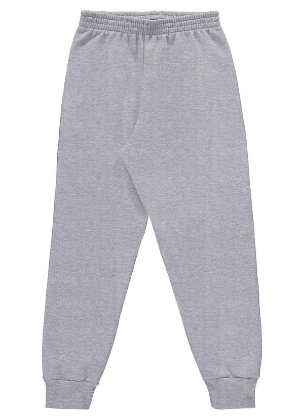 Marlan - Calça Unissex em Moletom Felpado Cinza