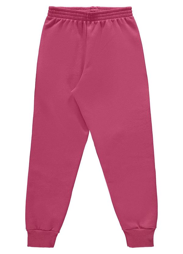 Marlan - Calça Unissex em Moletom Felpado Rosa