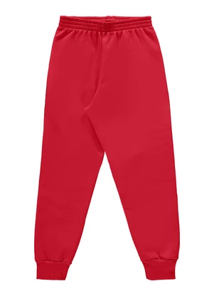 Marlan - Calça Unissex em Moletom Felpado Vermelho - MARLAN