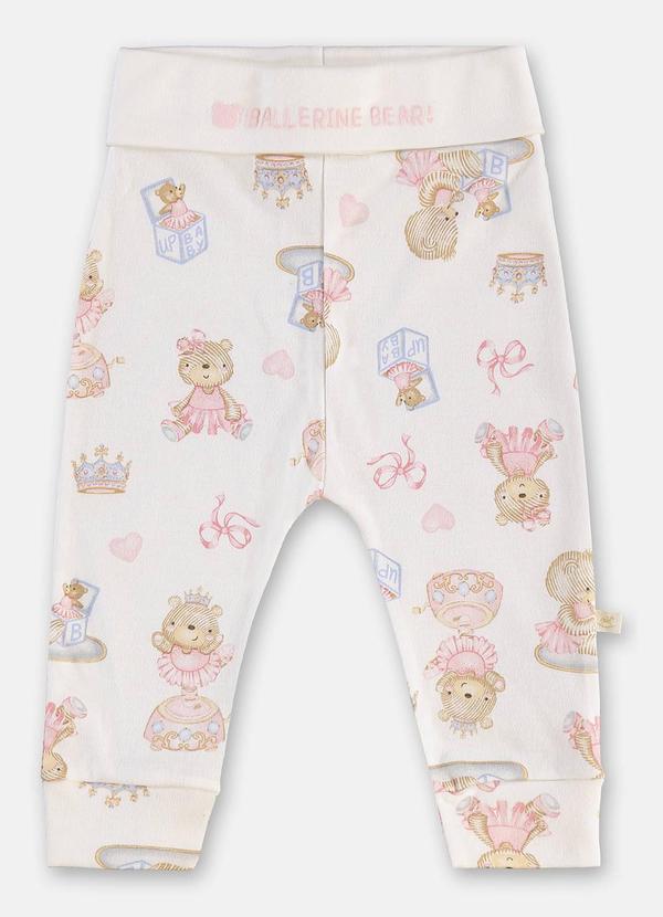 Up Baby - Calça Unissex para Bebê em Suedine Rosa