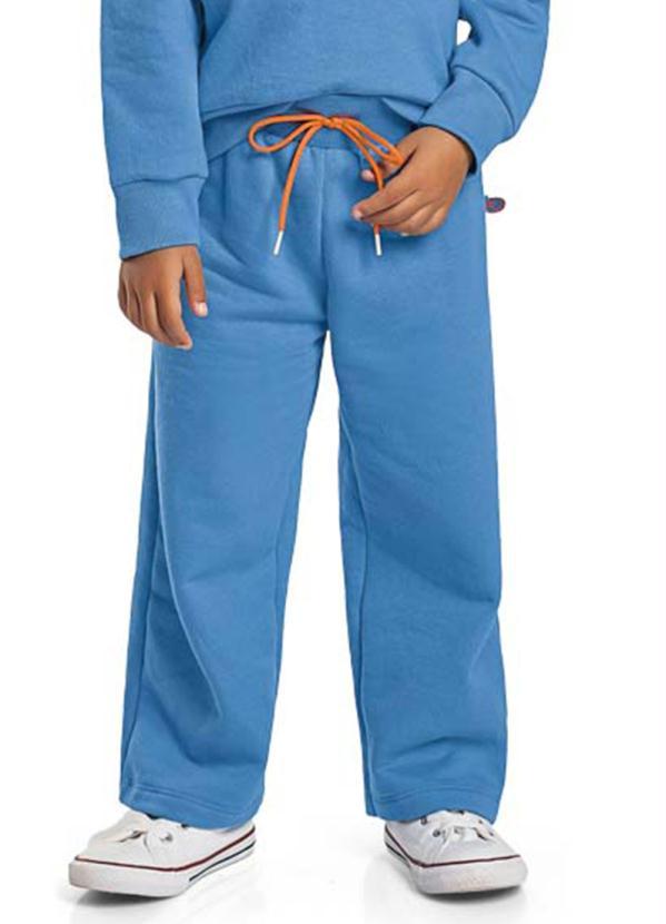 Fakini Kids - Calca Wide Leg Azul