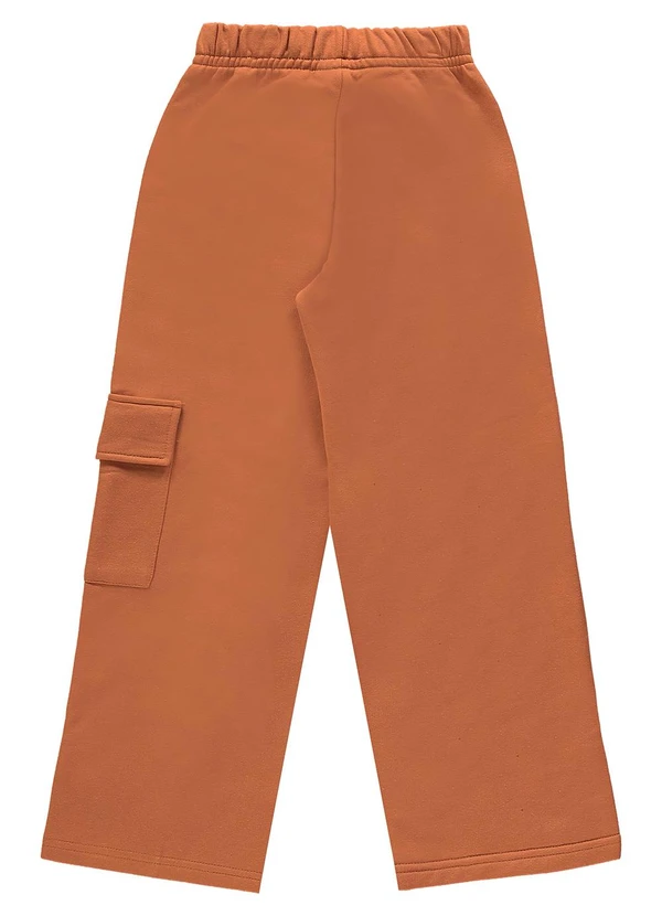 Gloss - Calça Wide Leg Básica Juvenil Marrom 2