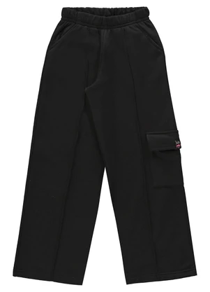 Gloss - Calça Wide Leg Básica Juvenil Preto - GLOSS