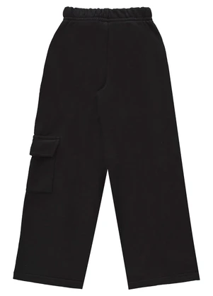Gloss - Calça Wide Leg Básica Juvenil Preto - GLOSS