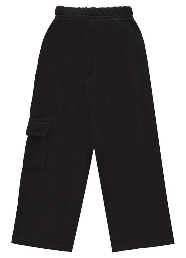 Gloss - Calça Wide Leg Básica Juvenil Preto 2