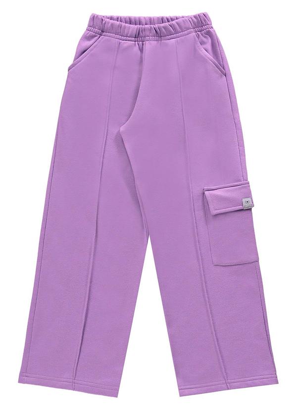 Gloss - Calça Wide Leg Básica Juvenil Roxo