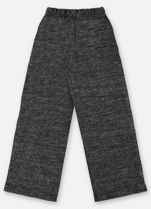 Up Baby - Calça Wide Leg Canelada Infantil Preto 4