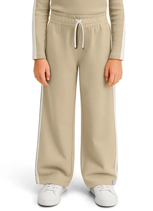 Malwee Kids - Calça Wide Leg em Cotton Areia - MALWEE KIDS