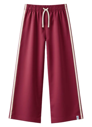 Malwee Kids - Calça Wide Leg em Cotton Bordô - MALWEE KIDS