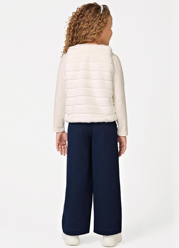 Trick Nick - Calça Wide Leg Feminina Infantil Azul 4