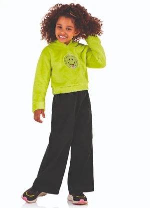 Calça Wide Leg Infantil Feminina Marisol (Preto) - MARISOL