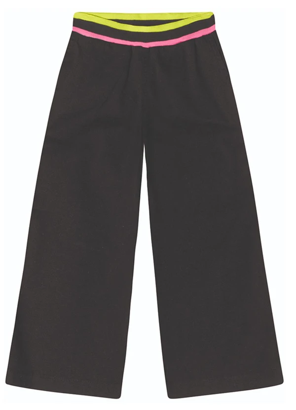 Marisol - Calça Wide Leg Infantil Feminina Marisol Preto 3