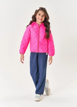 Abrange - Calça Wide Leg Infantil Menina Denim Azul - ABRANGE