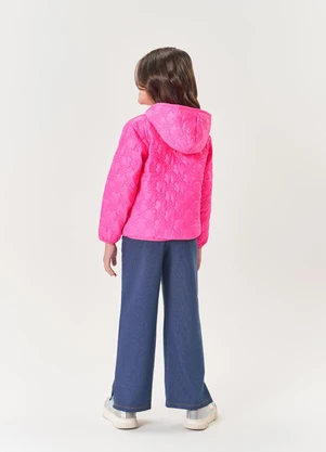 Abrange - Calça Wide Leg Infantil Menina Denim Azul - ABRANGE