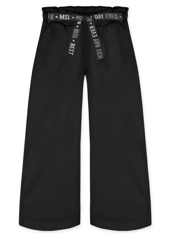 Marisol - Calça Wide Leg Infantil Preto