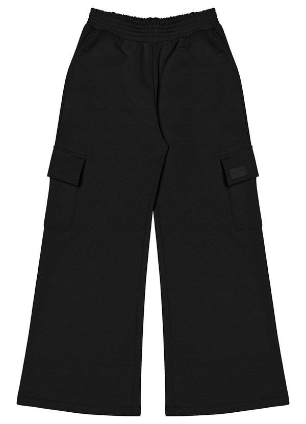Minty - Calça Wide Leg Juvenil Preto